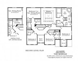 "The Morgan" second level floor plan.