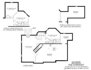 "The Somerset" lower level floor plan.